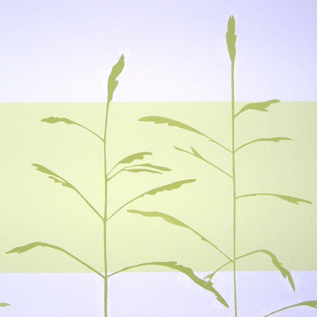 Detail Gräser Vorzimmer Wandmalerei