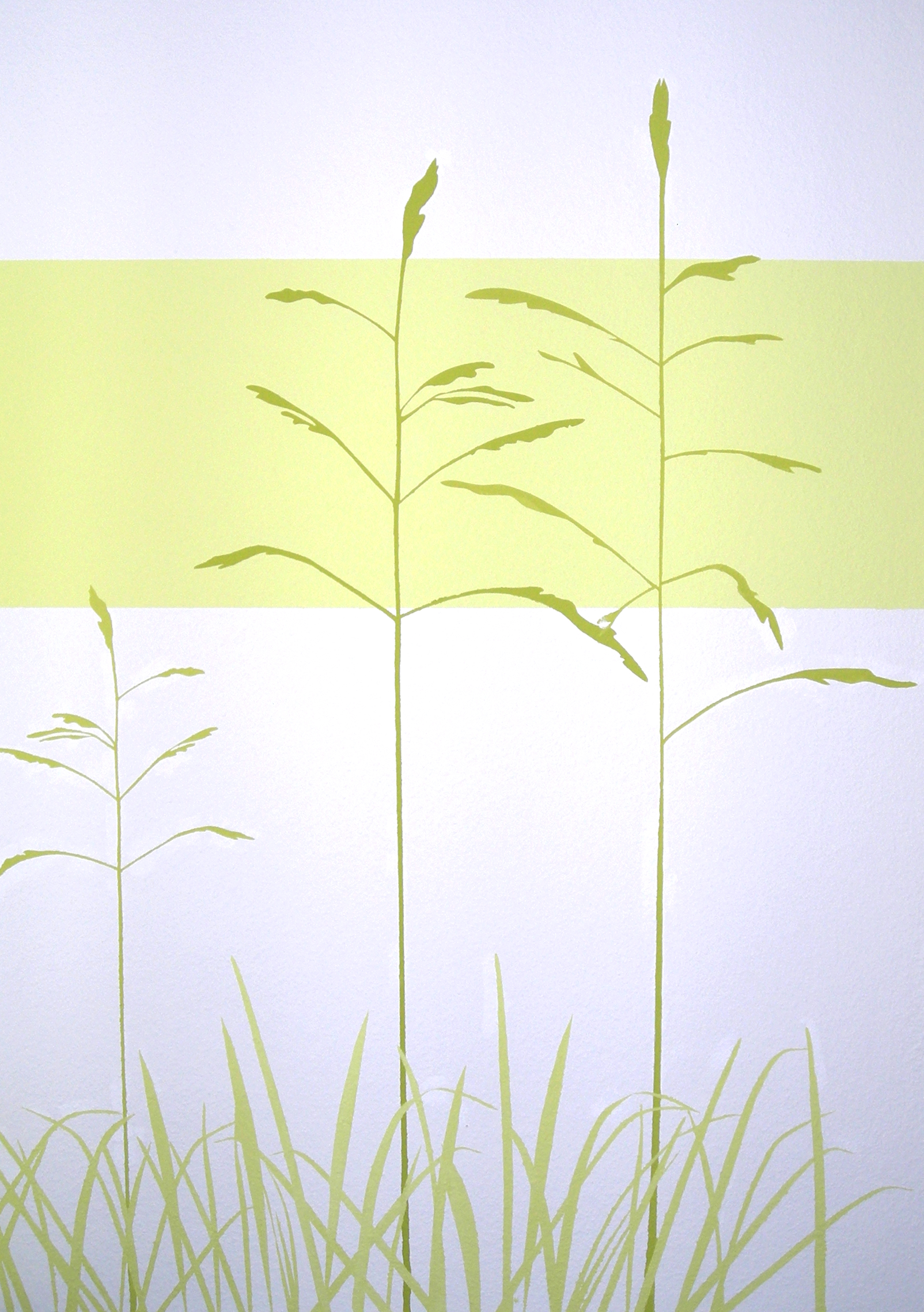 Detail Gräser Wand Mural Grüntöne